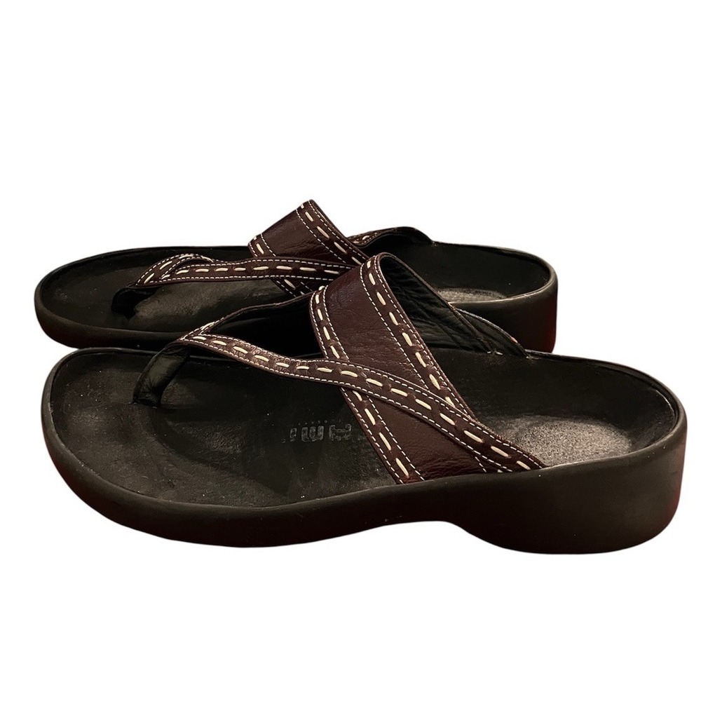 Birkenstock Tatami Kara Thong Sandals Sz 40 Cordovan Brown Comfort 9-9.5